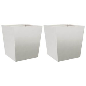 vidaXL Jardini&egrave;res 2 pcs 50x50x50 cm acier inoxydable