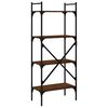 vidaXL Biblioth&egrave;que &agrave; 4 niveaux ch&ecirc;ne marron 56x31,5x138,5 cm