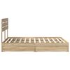 vidaXL Lit de Rangement Ch&ecirc;ne Sonoma 150 x 200 cm Bois d'ing&eacute;nierie