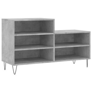 vidaXL Armoire &agrave; chaussures Gris b&eacute;ton 102x36x60 cm Bois d'ing&eacute;nierie