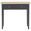 vidaXL Table de console et coiffeuse Noir 79x30x74 cm Bois