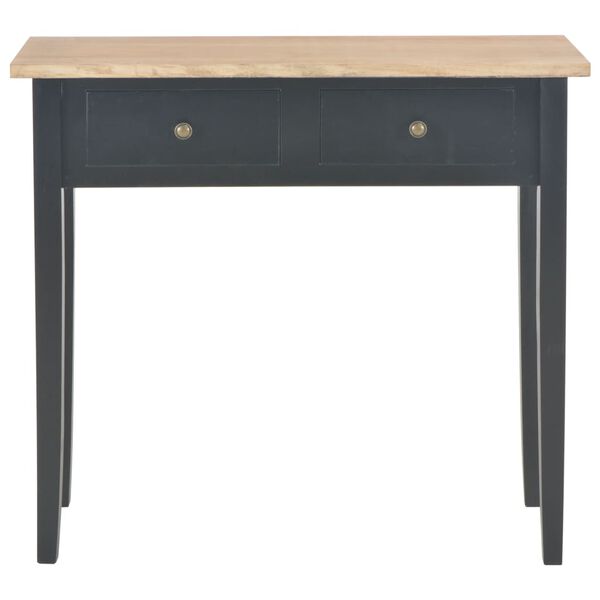vidaXL Table de console et coiffeuse Noir 79x30x74 cm Bois