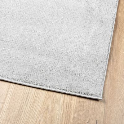 vidaXL Tapis OVIEDO à poils courts gris 160x160 cm