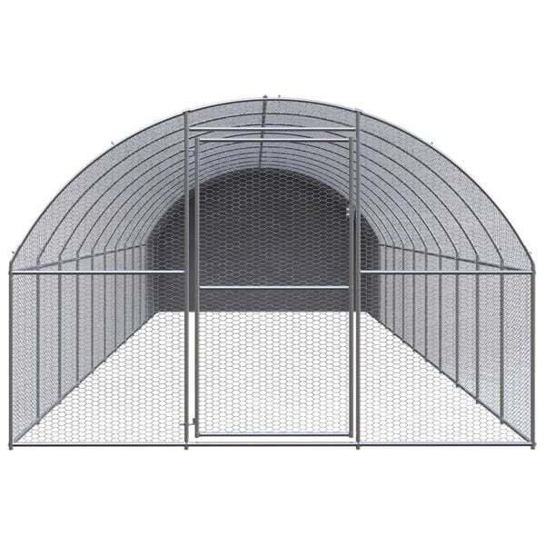 vidaXL Poulailler d'ext&eacute;rieur 3x12x2 m Acier galvanis&eacute;