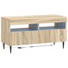 vidaXL Meuble TV LED Ch&ecirc;ne Sonoma Bois d'ing&eacute;nierie
