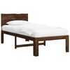 vidaXL Cadre de lit simple avec t&ecirc;te de lit ROSTOCK Marron fonc&eacute;