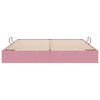 vidaXL Lit de Rangement avec matelas Rose 180 x 200 cm Velours