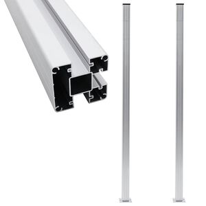 vidaXL Poteaux de cl&ocirc;ture 2 pcs Aluminium 185 cm
