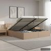 vidaXL Cadre de lit avec rangement hydraulique Similicuir 160x200 cm