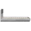 vidaXL Cadre de lit sans matelas sonoma gris 90x190 cm