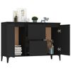 vidaXL Buffet noir 102x35x70 cm bois d&rsquo;ing&eacute;nierie
