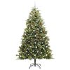 vidaXL Sapin de No&euml;l artificiel avec branches pliables et c&ocirc;nes 240 cm
