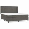 vidaXL Sommier &agrave; lattes de lit et matelas Gris fonc&eacute; 160x200cm Velours