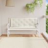 vidaXL Coussins de banc de jardin lot de 2 cr&egrave;me m&eacute;lang&eacute; tissu
