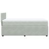 vidaXL Sommier &agrave; lattes de lit et matelas Gris clair 90x200 cm Velours