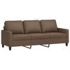 vidaXL Ensemble de canap&eacute;s 3 pcs avec coussins Marron Tissu