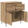 vidaXL Buffet Ch&ecirc;ne artisanal 60 x 35 x 70 cm Bois d'ing&eacute;nierie et fer