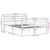 vidaXL Cadre de lit et t&ecirc;te de lit sans matelas blanc 135x190 cm