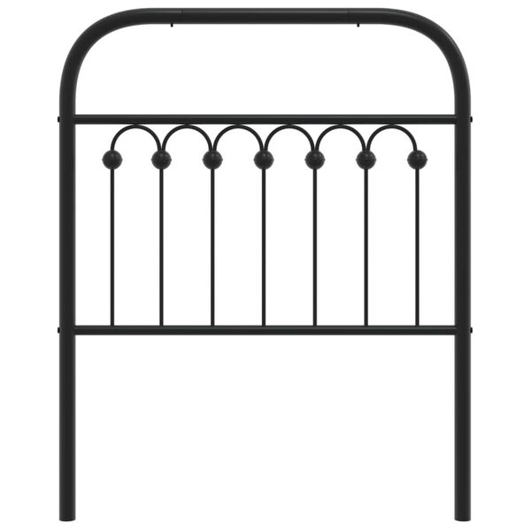 vidaXL Tête de lit métal noir 75 cm