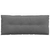 vidaXL Coussin de Dos Gris fonc&eacute; 120 x 50 cm Tissu en microfibre