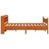 vidaXL Cadre de lit avec t&ecirc;te de lit cire marron 120x190cm bois de pin
