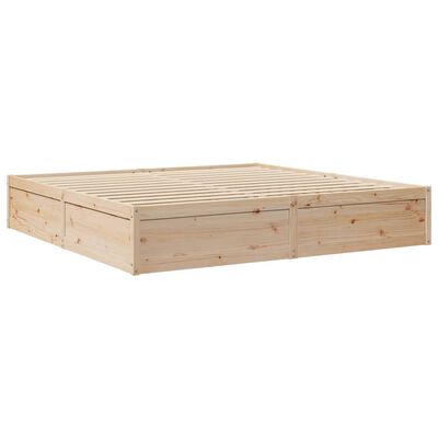 vidaXL Lit avec matelas 200x200 cm bois massif de pin