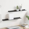 vidaXL &Eacute;tag&egrave;re Murale avec &eacute;tag&egrave;re 2 pcs Noir 60 x 8,5 x 2,5 cm