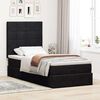 VidaXL Cadre de lit ottoman avec matelas noir 100x200cm velours
