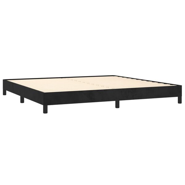 vidaXL Cadre de lit sans matelas noir 200x200 cm velours