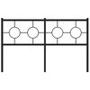 vidaXL T&ecirc;te de lit de remplacement m&eacute;tal noir 135 cm