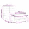 vidaXL Lit &agrave; ressorts avec matelas Taupe 140 x 200 cm tissu