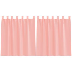 vidaXL Rideaux en voile avec boucles 2 pcs rose 140x140 cm