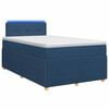 vidaXL Lit boxspring avec matelas Bleu 120 x 200 cm Tissu