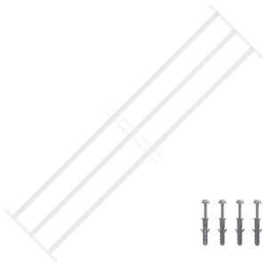 vidaXL Grille de s&eacute;curit&eacute; pour fen&ecirc;tres avec 3 barres transversales