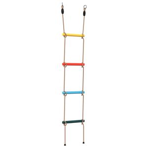 vidaXL &Eacute;chelle de corde pour enfants avec 4 &eacute;chelons multicolore