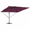 vidaXL Parasol Bordeaux 284 x 286 x 270 cm Polyester et Aluminium
