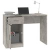 vidaXL Bureau avec tiroir et armoire Gris b&eacute;ton 100x40x73 cm