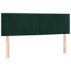 vidaXL T&ecirc;te de lit &agrave; LED Vert fonc&eacute; 144x5x78/88 cm Velours