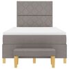 vidaXL Lit &agrave; ressorts avec matelas Taupe 120 x 200 cm tissu