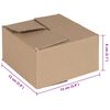 vidaXL Bo&icirc;te Pliable 50 pcs Naturel 15 x 15 x 8 cm Carton