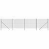 vidaXL Cl&ocirc;ture en treillis m&eacute;tallique anthracite 1,6x10 m