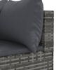 vidaXL Salon de jardin 7 pcs avec coussins Gris Résine tressée