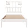 vidaXL Lit biblioth&egrave;que sans matelas blanc 90x190cm bois de pin massif