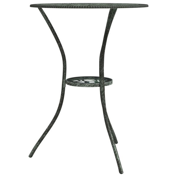 vidaXL Ensemble de bistro 3 pcs Aluminium coul&eacute; Vert