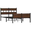 vidaXL Cadre de lit sans matelas ch&ecirc;ne marron 120x200 cm