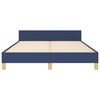 vidaXL Cadre de lit sans matelas bleu 140x190 cm tissu