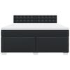 vidaXL Sommier &agrave; lattes de lit avec matelas Noir 180x200 cm Similicuir