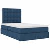 vidaXL Lit avec rangement et matelas Bleu 120 x 200 cm Polyester