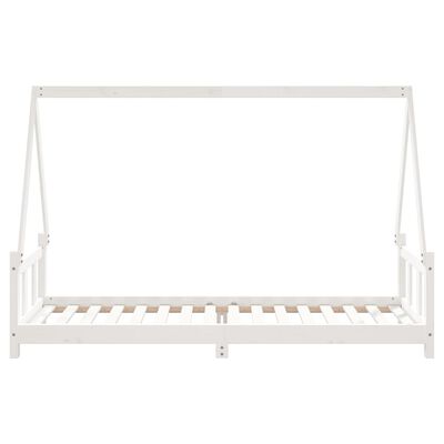 vidaXL Cadre de lit pour enfants blanc 90x200 cm bois de pin massif