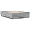 vidaXL Cadre de lit sans matelas sonoma gris 140x190 cm
